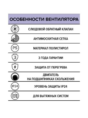 Вентилятор накладной B D125 сетка обр.клапан AURAMAX